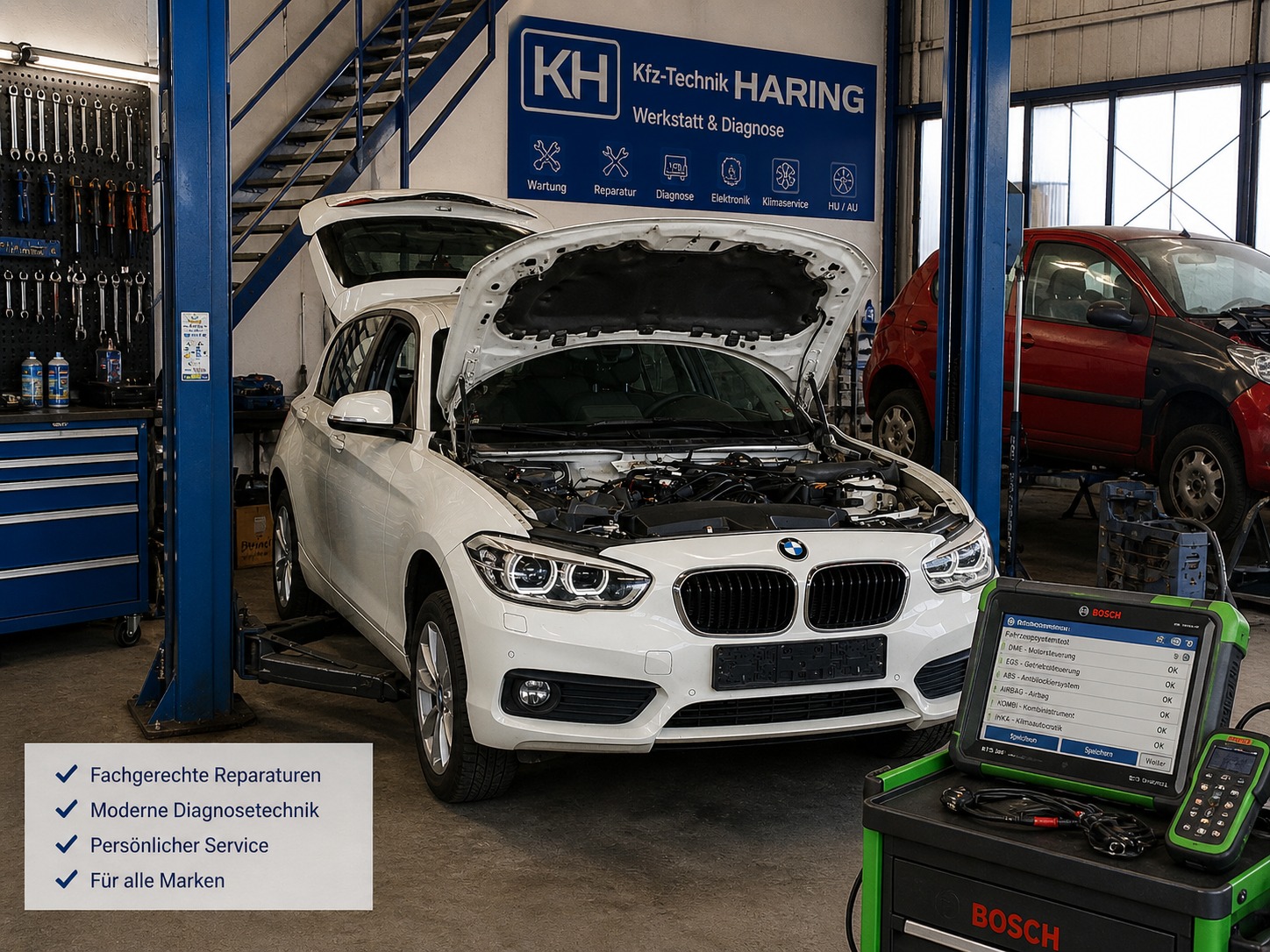 Moderne Fahrzeugdiagnose bei KFZ-Technik Haring