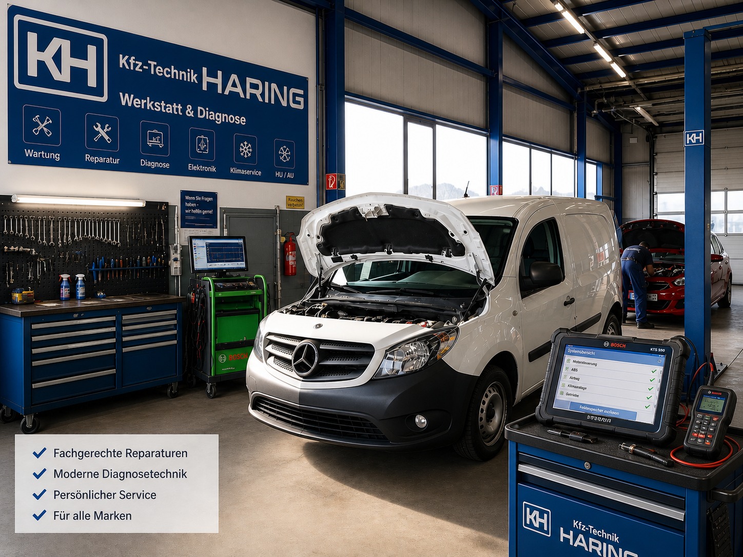 Diagnose und Reparatur in der Werkstatt